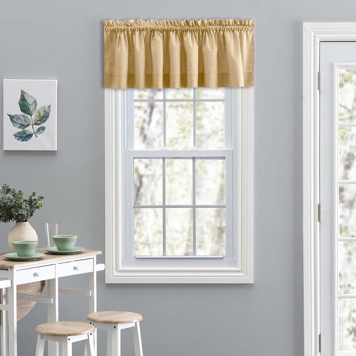 Ellis Curtain Lisa Solid Color Poly Cotton Duck Fabric Tailored Valance 58" x 15"
