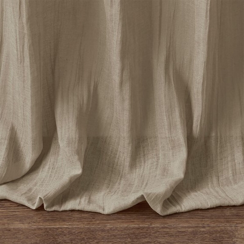 Gracie Mills Gayle Contemporary Lightweight Crushed Sheer Window Panel Pair - 42x95"