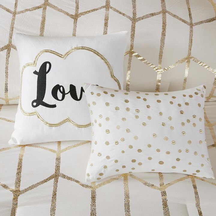 Belen Kox Metallic Geometric Comforter Set, Belen Kox