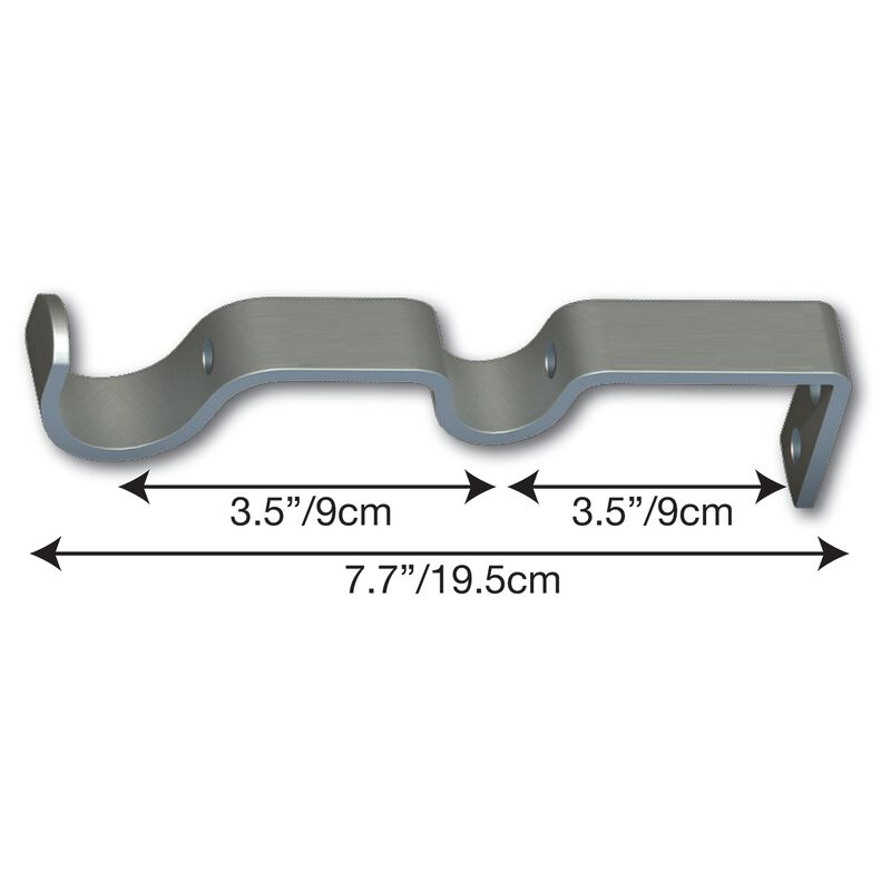 Imperial Ball Double Curtain Rod Set, Adjustable Length from 72" to 144"