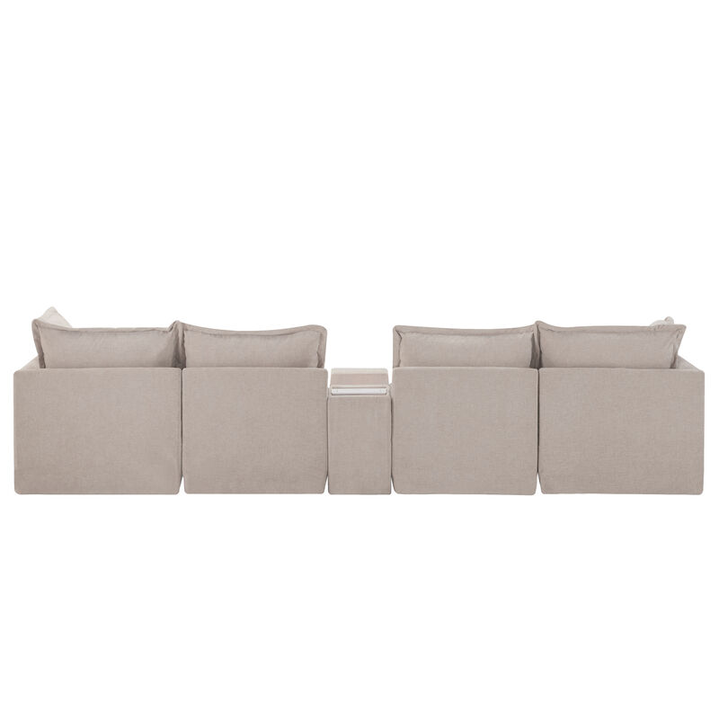 Merax Oversized Chenille Modular Sectional Sofa