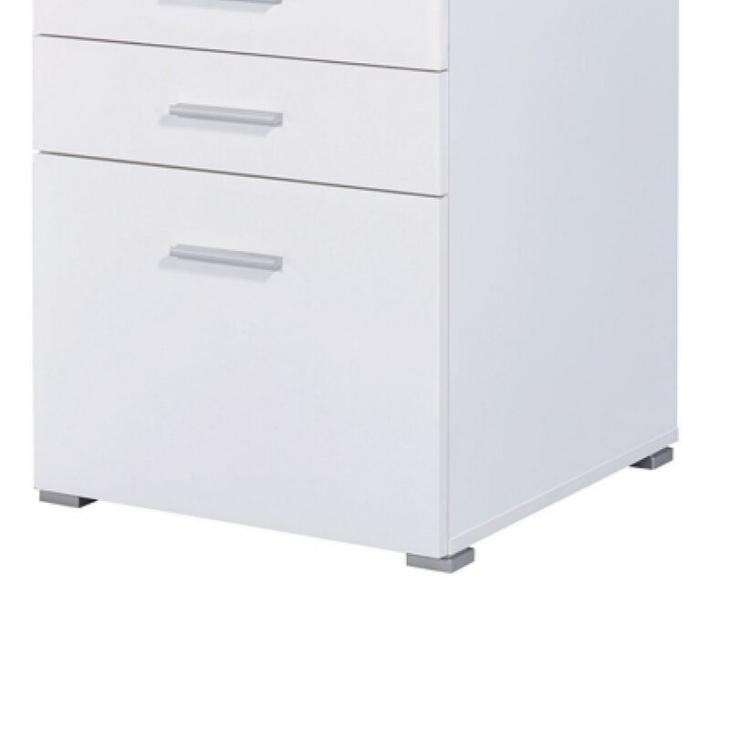Superb white Office Desk with Reversible Set Up-Benzara