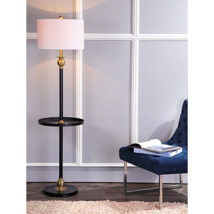 Evans Metal LED End Table Floor Lamp