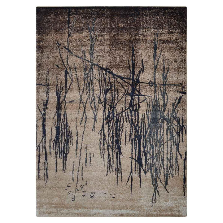 RUGSOTIC CARPETS MACHINE MADE HEATSET POLYPROPYLENE AREA RUGS - 10'x13', Rectangle Shape, Beige Color, Abstract Modern Design,Midium Pile Machine Made Area Rugs for Living Room, Bed Room (M00007)