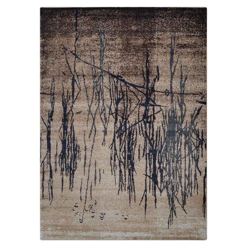 RUGSOTIC CARPETS MACHINE MADE HEATSET POLYPROPYLENE AREA RUGS - 10'x13', Rectangle Shape, Beige Color, Abstract Modern Design,Midium Pile Machine Made Area Rugs for Living Room, Bed Room (M00007)