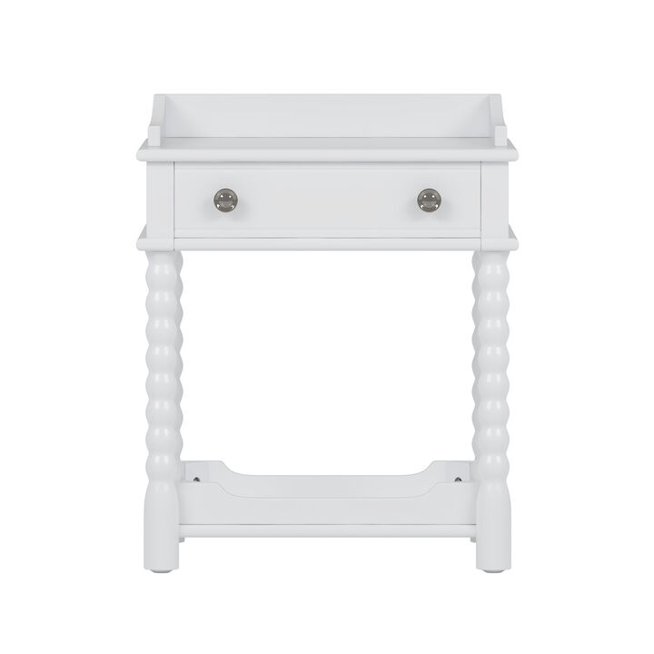 Merax Retro Style Nightstand with 1 Drawer and Open Shelf