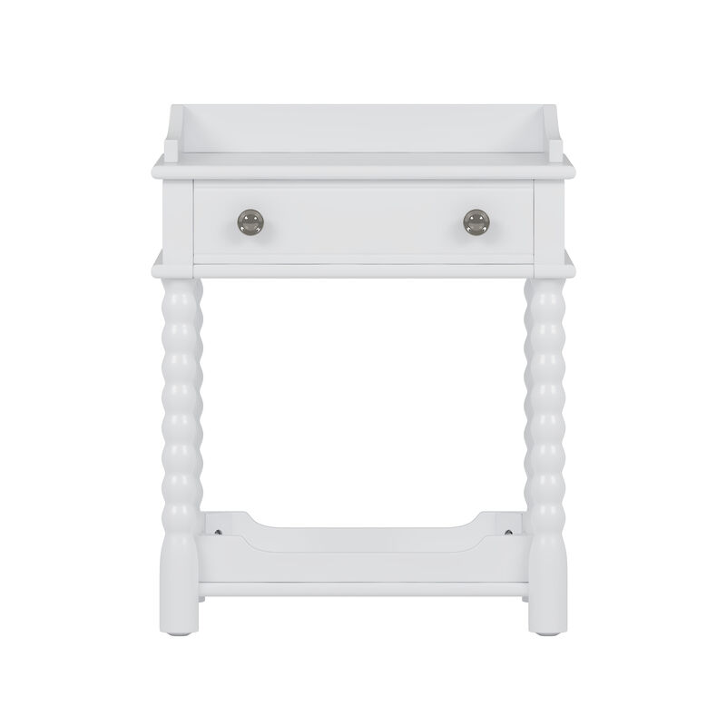 Merax Retro Style Nightstand with 1 Drawer and Open Shelf