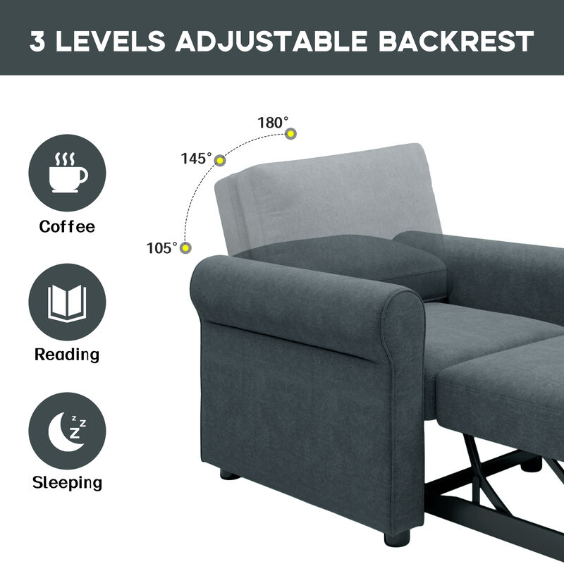Merax 3-in-1 Sofa Convertible Sleeper Chair Bed