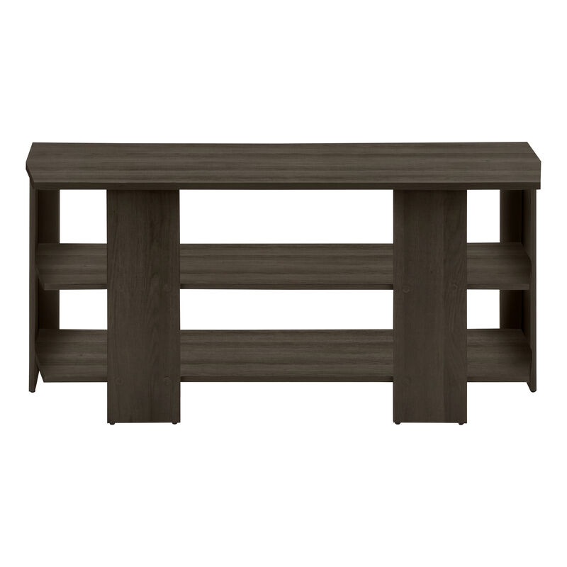 Monarch Specialties I 2514 Tv Stand, 42 Inch, Console, Media Entertainment Center, Storage Shelves, Living Room, Bedroom, Laminate, Brown, Contemporary, Modern