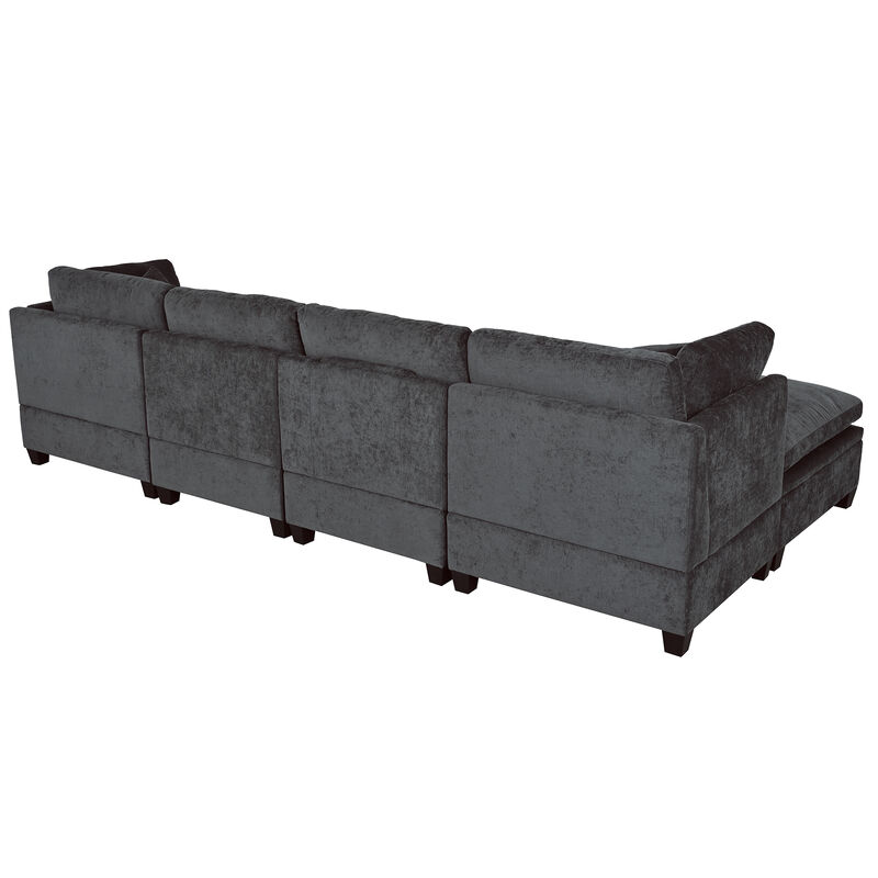 Merax Modular Sectional Sofa with 2 Hidden Cup Holders