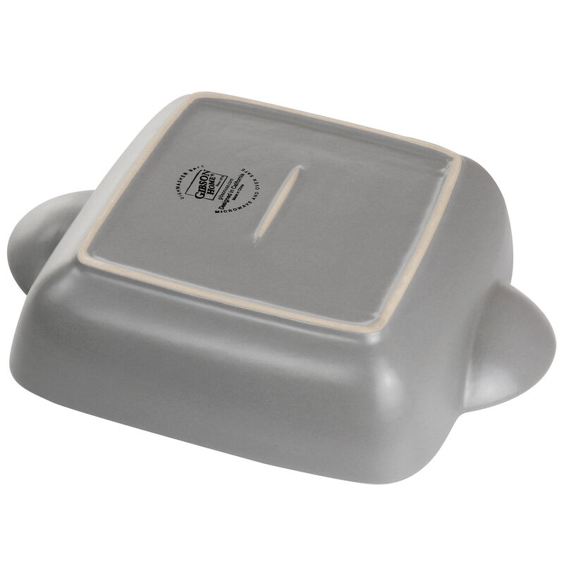 Gibson Home Rockaway 2 Piece Stoneware Nesting Bakeware Set in Grey