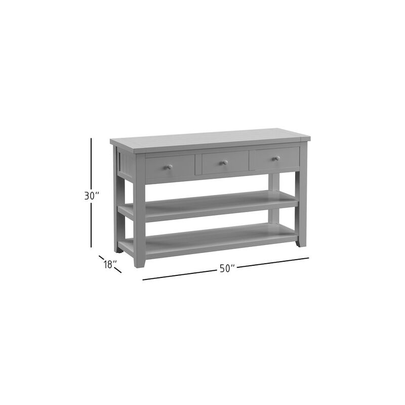 Jofran Madison County Rustic Reclaimed Solid Wood Farmhouse Sofa 50 Sofa Table