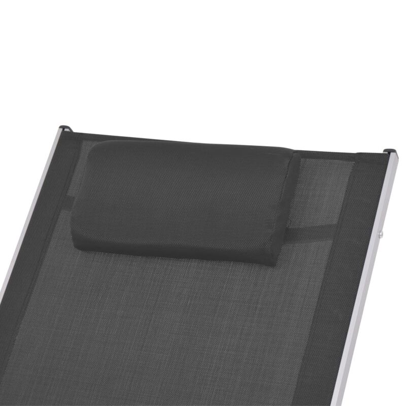 vidaXL Outdoor Rocking Chair Black Textilene