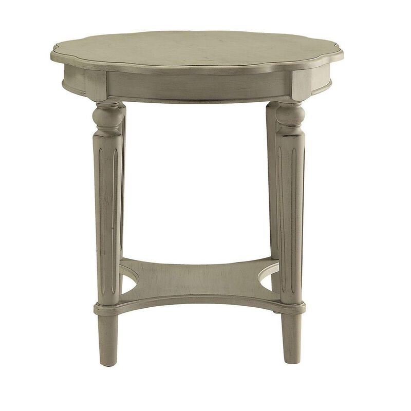 Fordon End Table, Antiqued Slate-Benzara