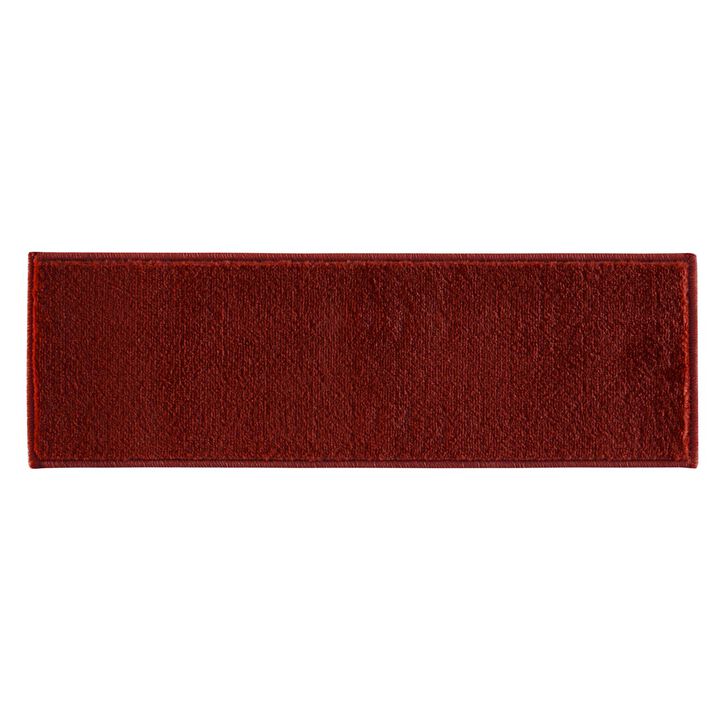 SUSSEXHOME Carpet Stair Treads Easy to Install with Double Adhesive Tape - Safe, 9" X 28" - Red