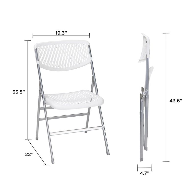 COSCO Ultra Comfort Commercial XL Plastic Folding Chairs 4-Pack