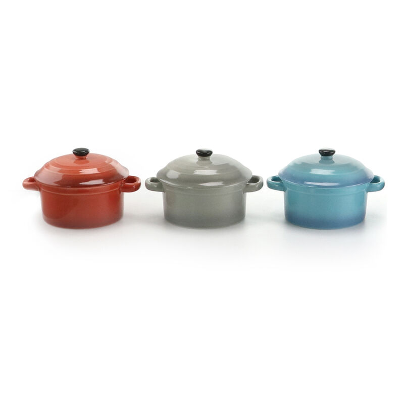Crock Pot Pembury 3 Piece 9.6 Ounce Stoneware Assorted Casserole Dish Set