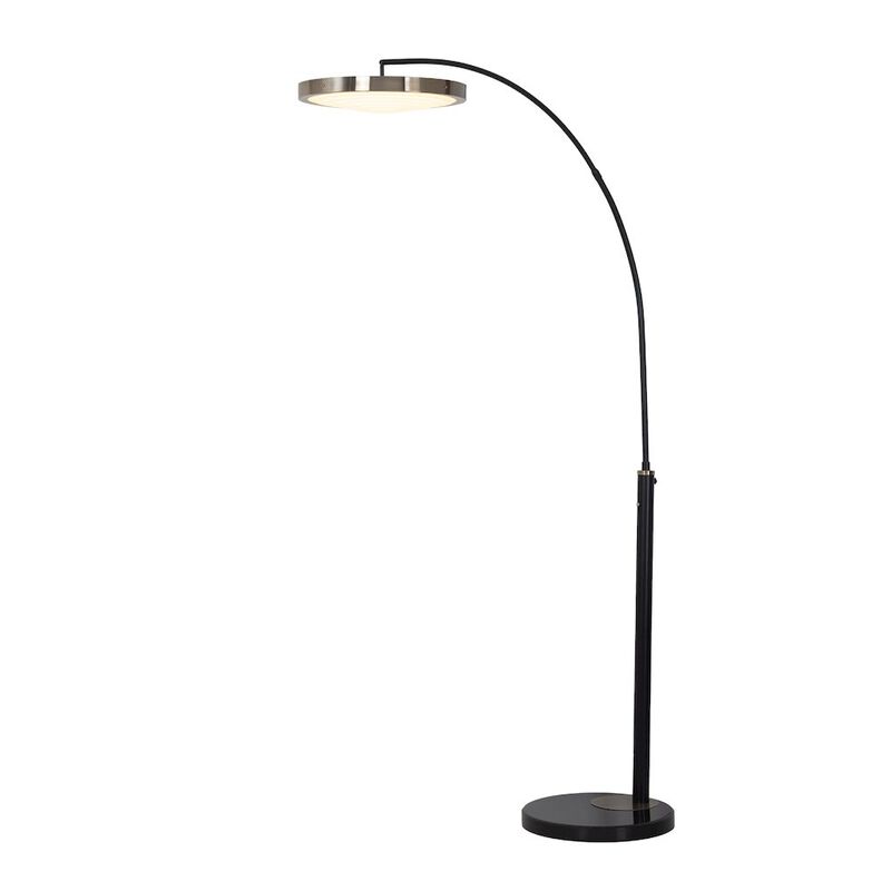 NOVA OF CALIFORNIA Redondo 1 Light LED Arc Floor Lamp - Matte Black