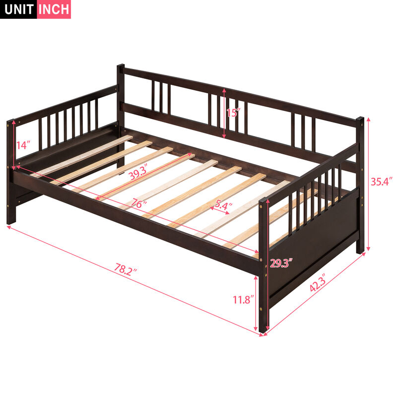 Merax Modern Solid Wood Daybed Sofa Bed