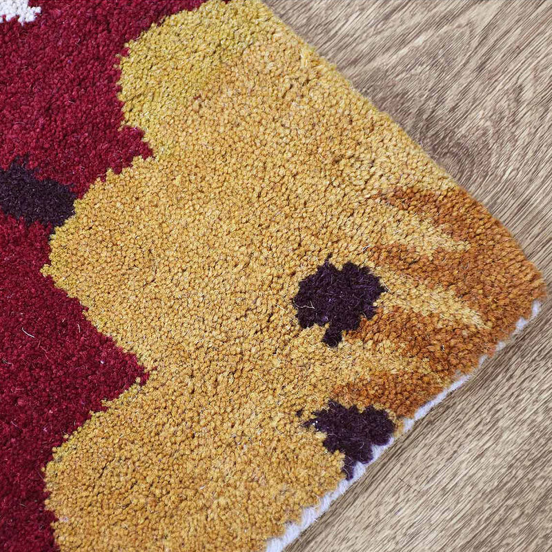 RUGSOTIC CARPETS HAND TUFTED WOOL ECO-FRIENDLY AREA RUGS  - 10'x13', Rectangle Shape, Cream, Floral Modern Design, High Pile Thick Handmade Anti Skid Area Rugs for Living Room, Bed Room (K00504)