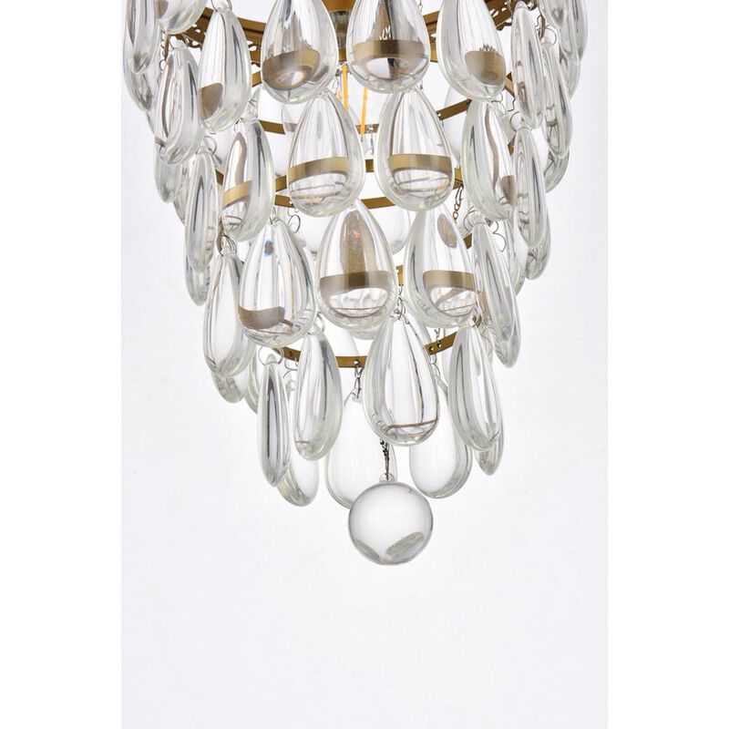 Living District Reese 9 inch pendant in brass