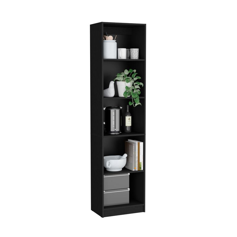 DEPOT E-SHOP Vinton XS Bookcase Compact Bookshelf with Multiple Shelves, White