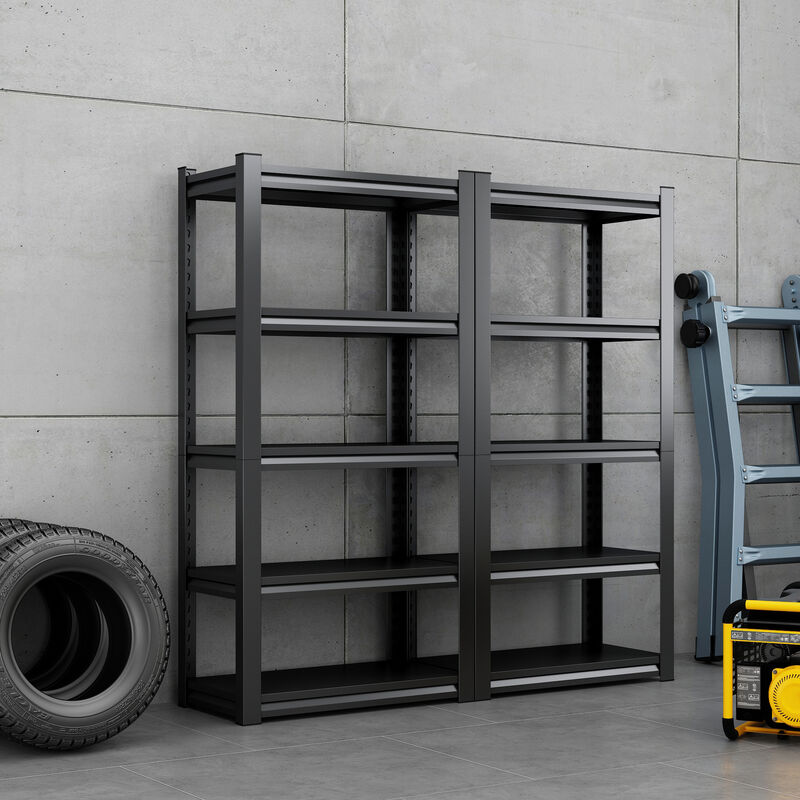 5-Tier Garage Shelving Unit Adjustable Heavy-Duty Storage Rack for Industrial & Home Organization