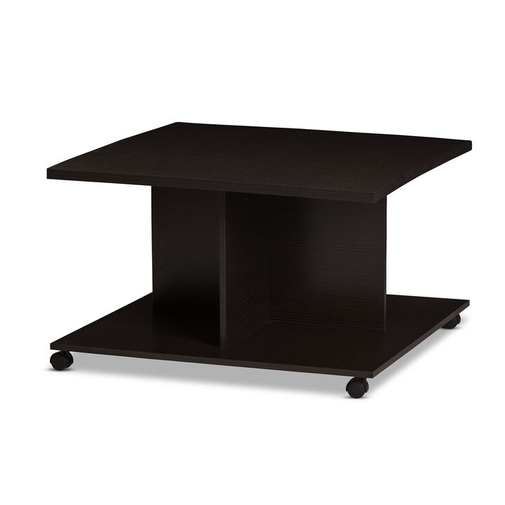 Baxton Studio Cladine Modern And Contemporary Wenge Brown Finished Coffee Table