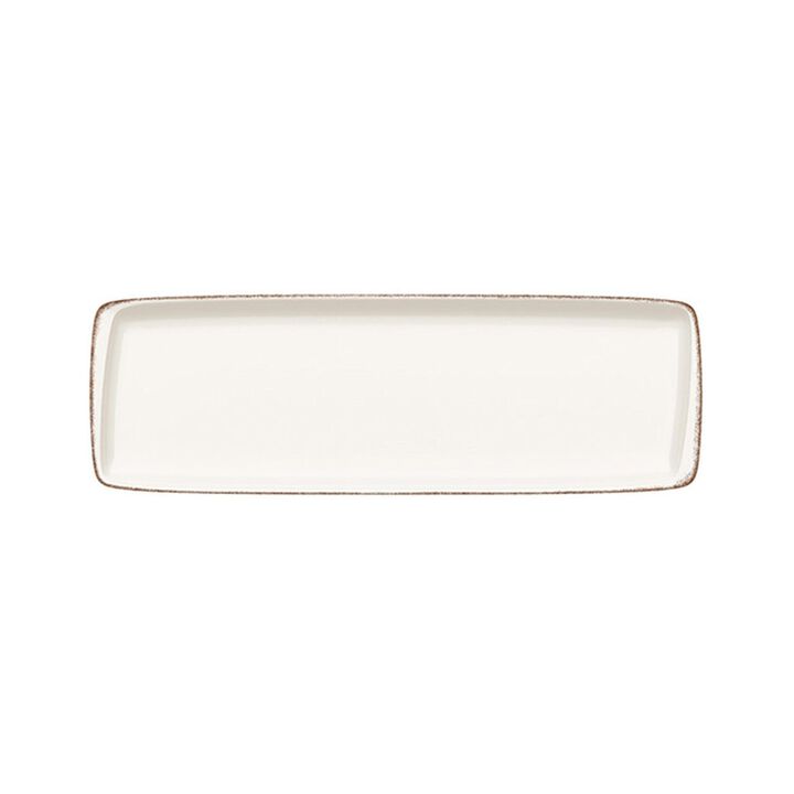 Retro 19" x 6.25" x h:1" Rectangular Decorated Porcelain Platter