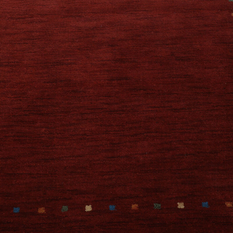 RUGSOTIC CARPETS HAND KNOTTED LOOM WOOL ECO-FRIENDLY AREA RUGS  - 8'x11', Rectangle, Red Color, Contemporary Modern Design, High Pile Thick Handmade Anti Skid Rugs for Living Room (L00105)