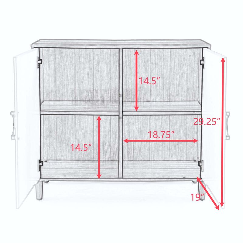 35.5 in.H Stoarge Accent Cabinet with Shelves
