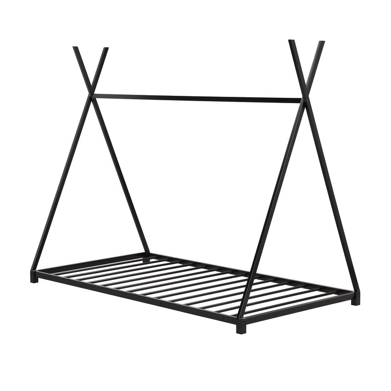 Merax Triangle Structure Metal House Platform Bed Floor Bed