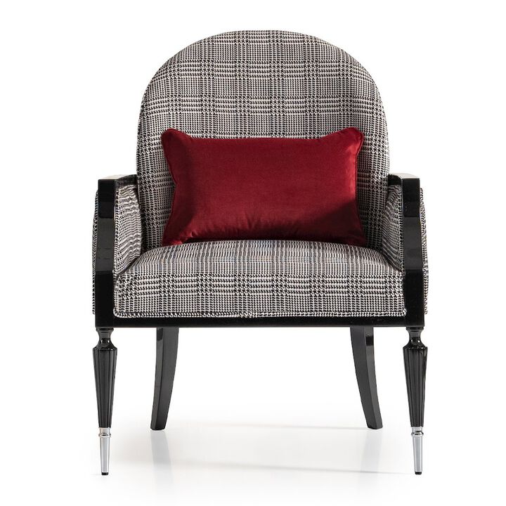 Michael Amini La Francaise Accent Chair - Domino/Black