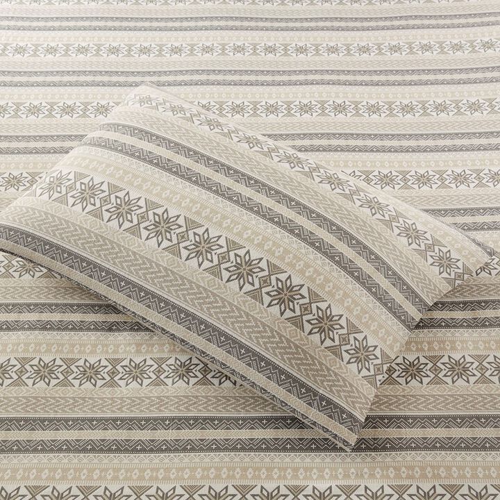 Gracie Mills Persephone 4-Peice Cotton Flannel Sheet Set