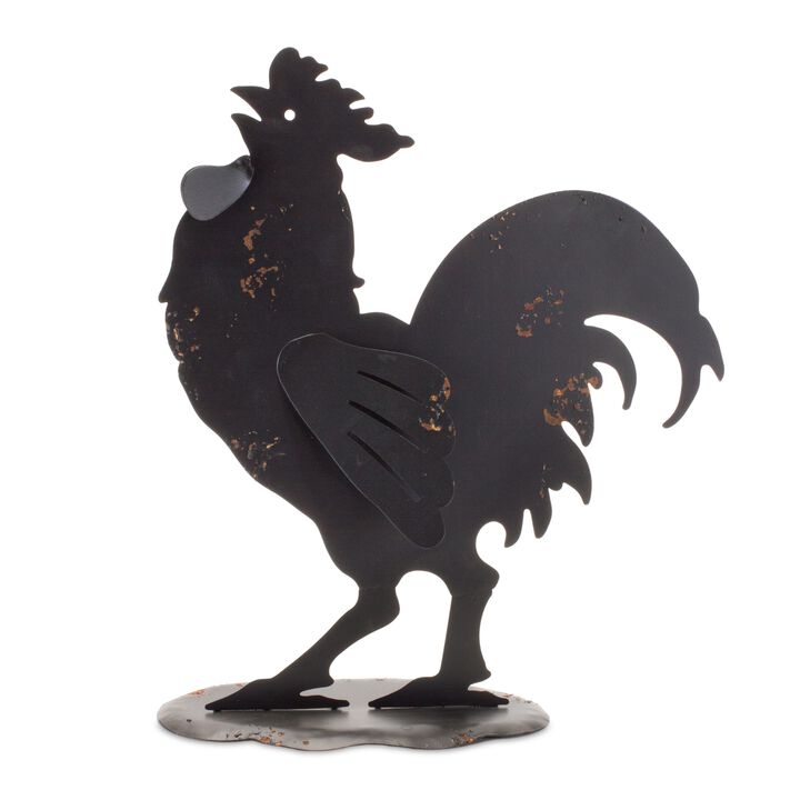 Set of 2 Metal Chicken Figurines – Decorative Farm Animal Statues for Home, Garden, and Yard Decor