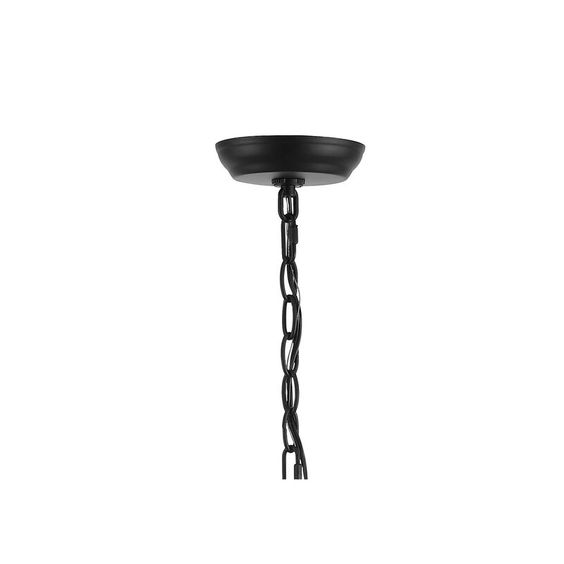 Oberto Ring Iron Rustic Farmhouse LED Chandelier