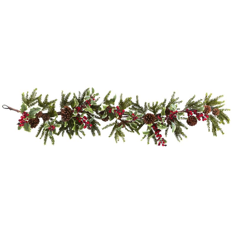 Hivvago 54" Holly Berry Garland
