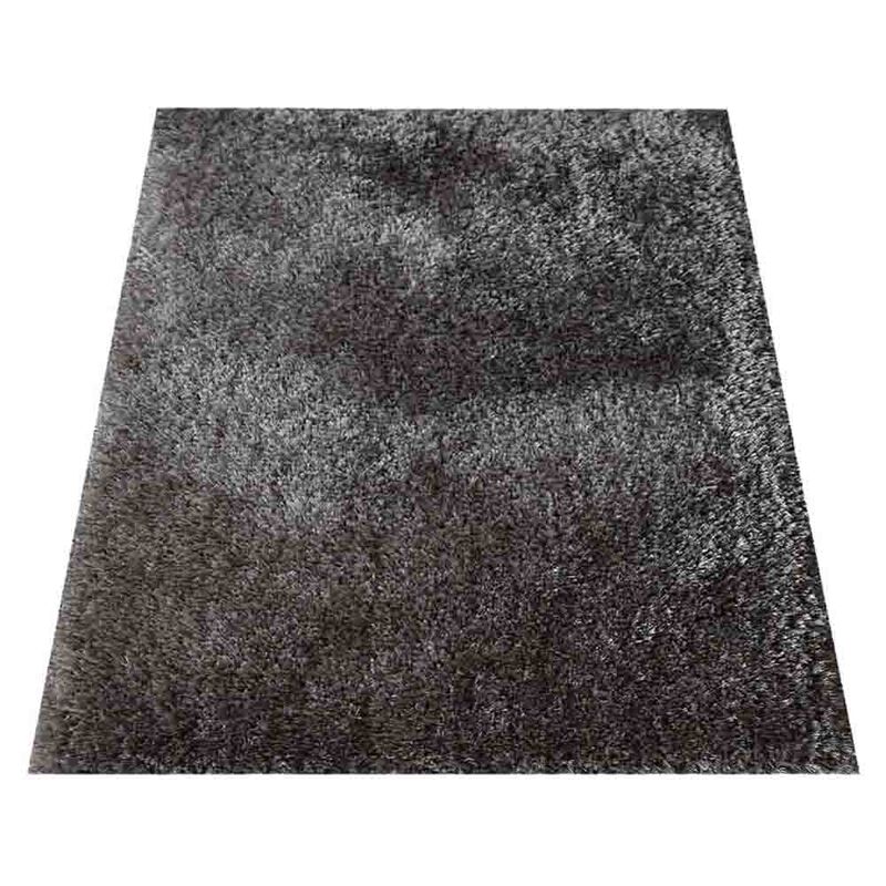 RUGSOTIC CARPETS HAND TUFTED SHAG POLYESTER ECO-FRIENDLY AREA RUGS  - 5'x8', Rectangle, Gray, Solid Plain Design, High Pile Thick Handmade Anti Skid Area Rugs for Living Room, Bed Room K00055