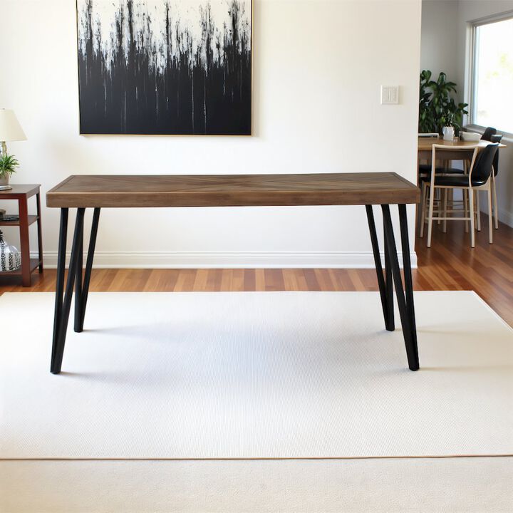 Starlight Canyon Home Brown Rectangular Dining Table – Farmhouse Style Kitchen & Dining Room Table