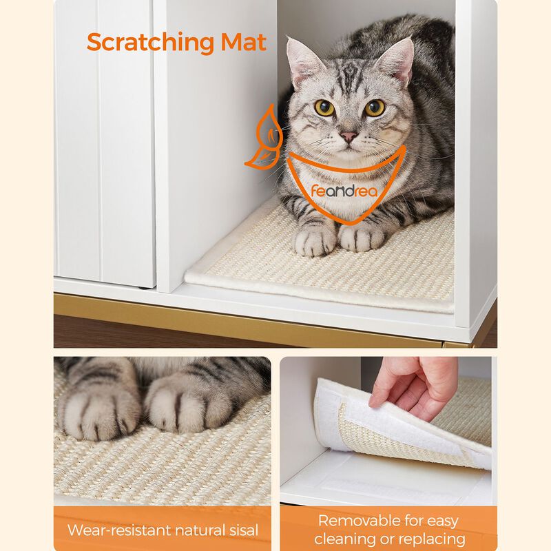 Hidden Cat Litter Box Furniture with Concealed Storage and Stylish Design
