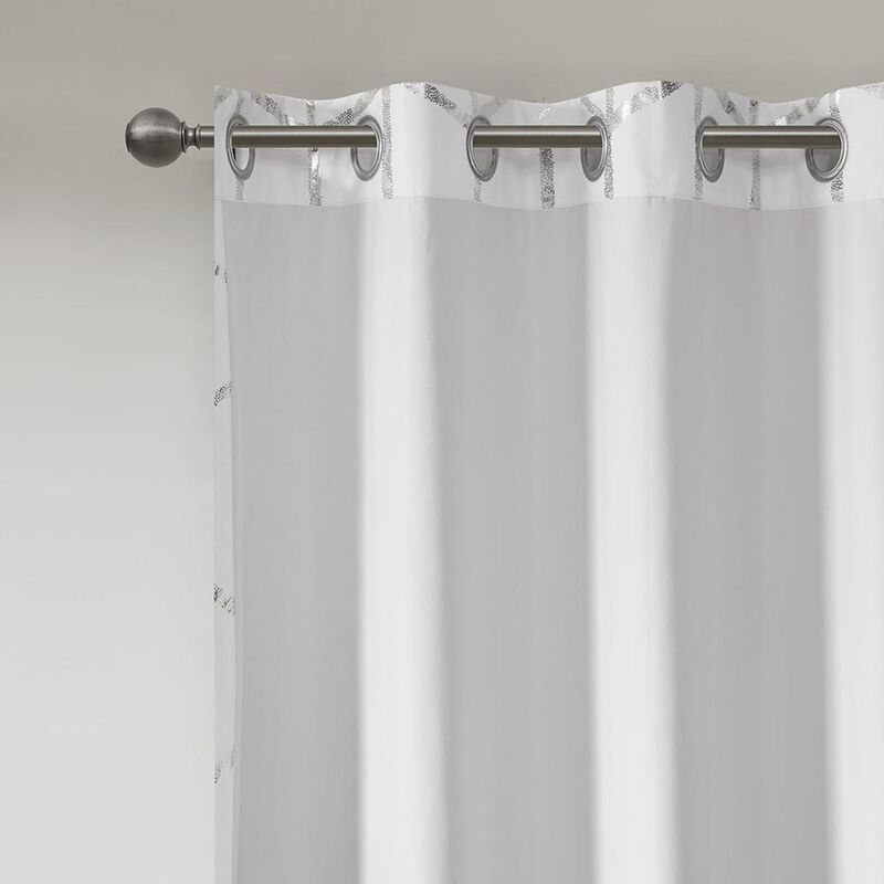 Belen Kox Metallic Print Total Blackout Curtain Panel, Belen Kox