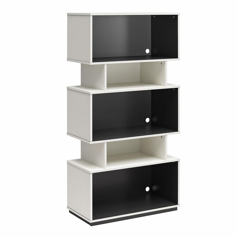 Shadow Gaming & Collectable Display Storage Bookcase, White and Matte Black