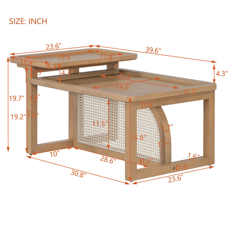 Merax Modern Nesting  Coffee Table