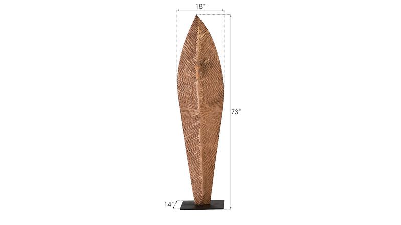 Large Carved Leaf on Stand