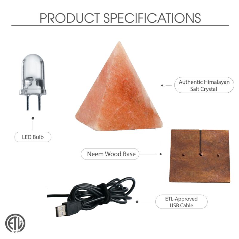 Loft Lyfe Layah Piramide Salt Lamp 8 Color Modes