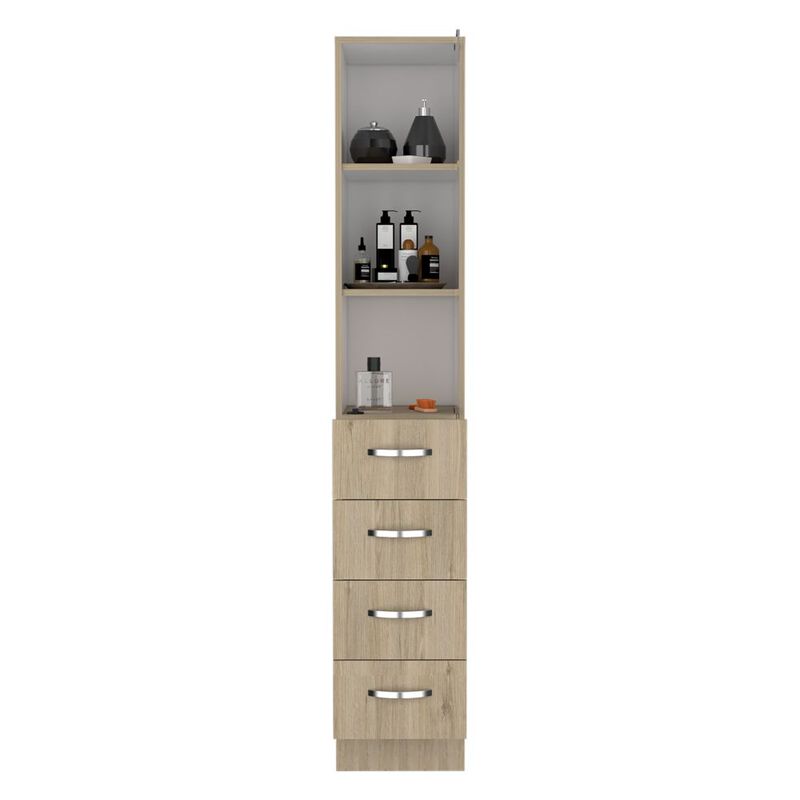 Linen Cabinet Epic, Bathroom, Light Pine / White