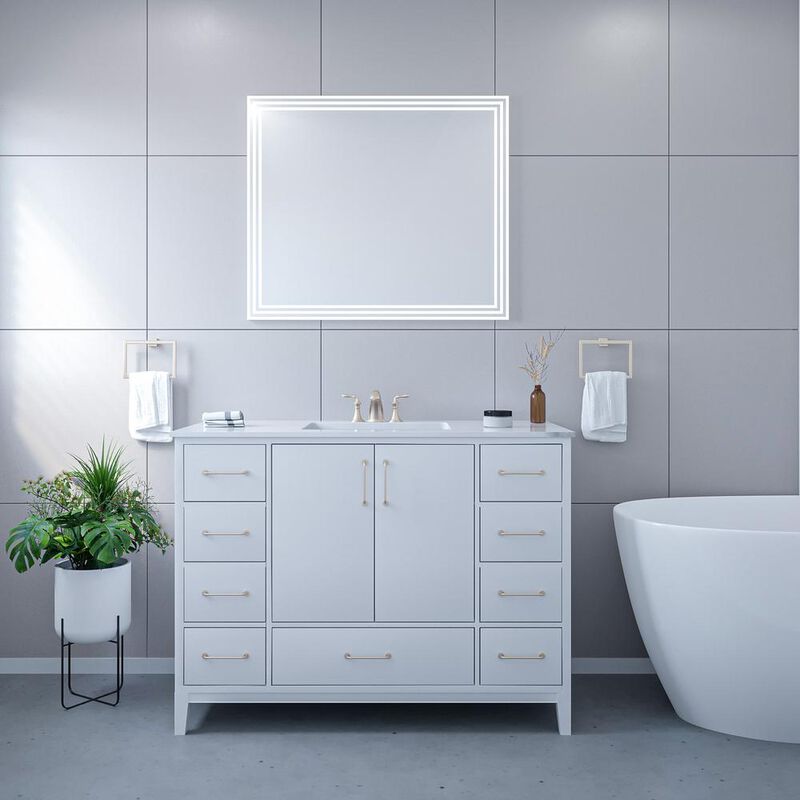Altair Livorno 36” Rectangle Frameless Modern LED Bathroom Vanity Mirror