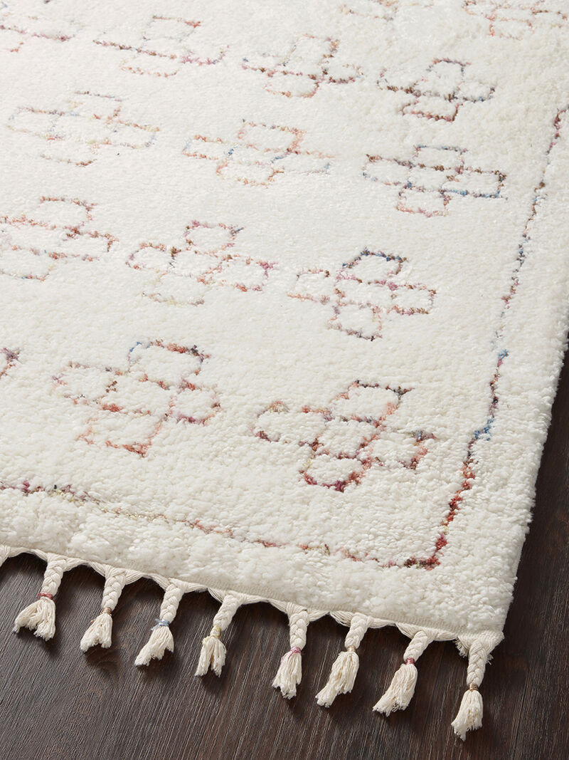 Ronnie RON05 Ivory/Sunset 18" x 18" Sample Rug