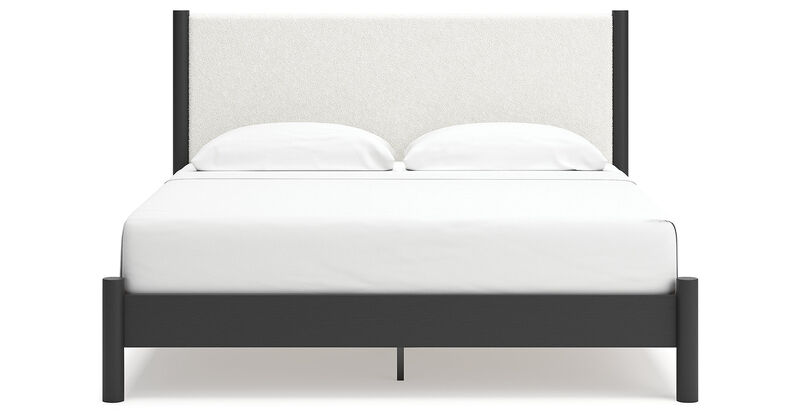 King Upholstered Panel Bed