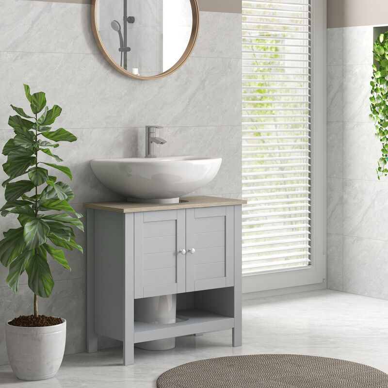 24" Space Saving Pedestal Under Sink Bathroom Vanity Organizer Storage Cabinet